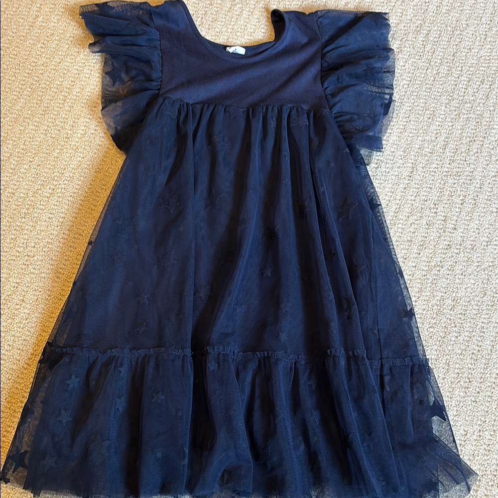 Egg by Susan Lazar Elegant Navy Blue star girls Dress